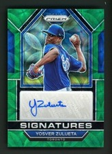 2023 Panini Prizm Yosver Zulueta Green Scope Auto /75 Toronto Blue Jays #SIG-YZ