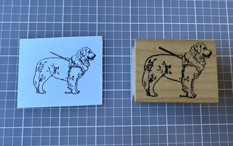 ALM Guide Dog Therapy Dog Harness Leash Walker K-9 Puppy Good Dog Rubber Stamp