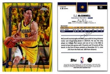 TJ McConnell Yellow RayWave #231/275 2025-26 Topps Chrome Basketball #11 Pacers