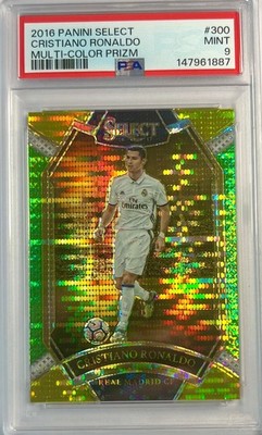 2016-17 Panini Select Multi-Color Prizm Cristiano Ronaldo PSA 9 Real Madrid