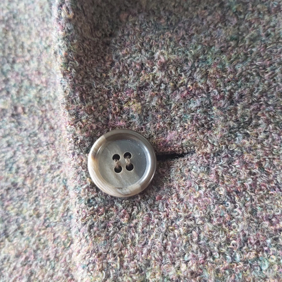 Chaqueta Blazer Oliver By Valentino Hombre 42R Boucle Verde Mezcla Lana Hecha en Italia Foto 2 de 4