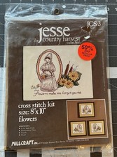 VTG 1982 Jesse Country Harvest Collection Cross Stitch Millcraft Marci Glynn