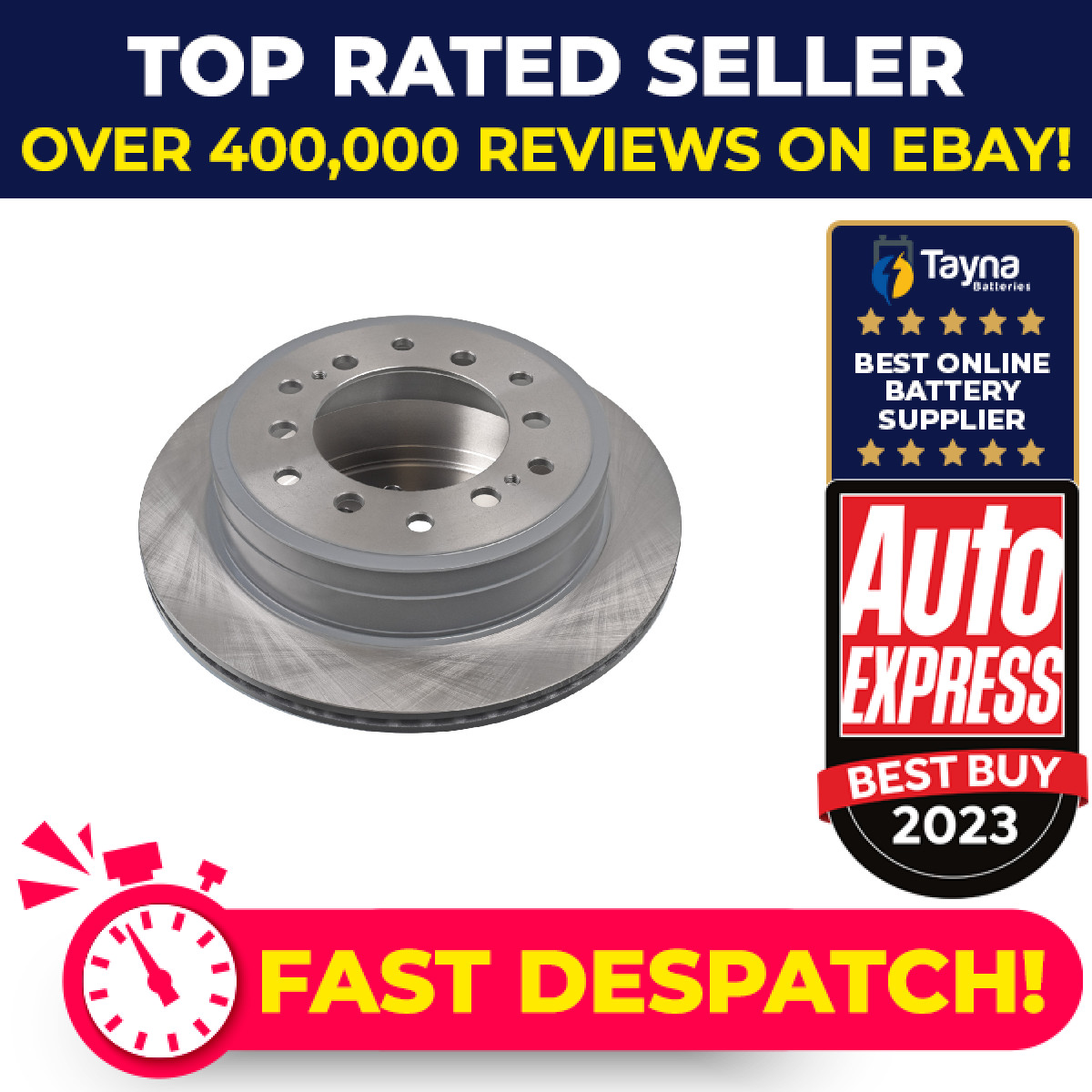 2x Brake Discs Pair Vented fits TOYOTA LAND CRUISER PRADO J15, KDJ150 3.0D Rear
