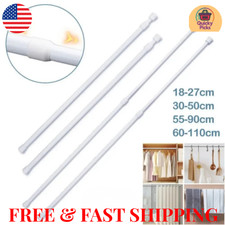 Heavy-Duty Steel Tension Curtain Rod Spring Load Adjustable Curtain Pole 23"-43"