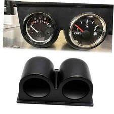 Universal Black 2" 52mm Dual Hole Gauge Dashboard Pod, ABS Plastic 2Mount
