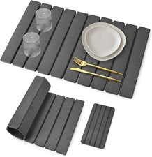 Large Stone Dish Drying Mat for Kitchen Counter 24" L 16 " W Foldable Sup...