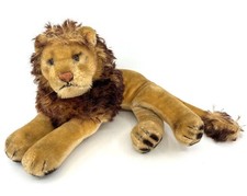 Steiff Leo Lion lying 1960s Mohair Plush 22cm 9in no ID Vintage