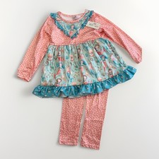 Pete  Lucy Mermaid Dress Outfit Set Polka Dot Leggings Girls Size 5 NEW NWT