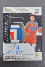 2021-22 Panini Black Tre Mann Rookie Memorabilia Auto Gold RC Patch RPA /10