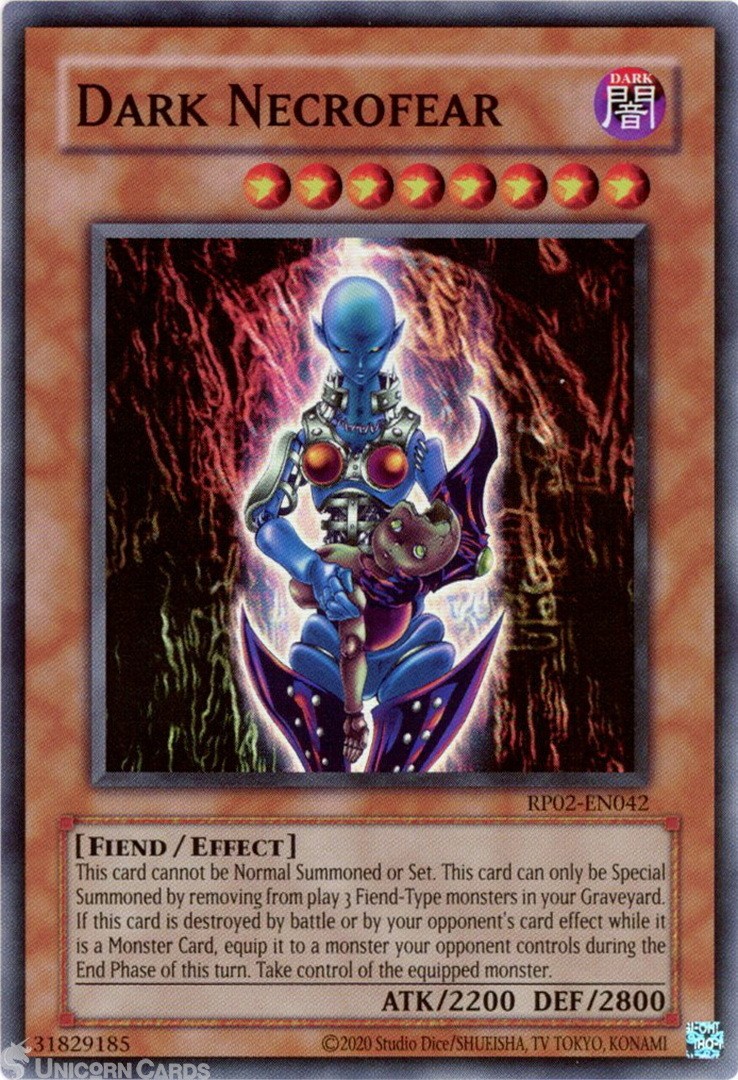RP02-EN042 Dark Necrofear : Super Rare UNL Edition Mint YuGiOh Card