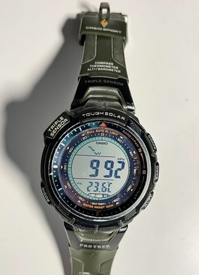 Casio Pro Trek PRG-110-3V Triple Sensor Solar Hiking Watch Compass Altimeter