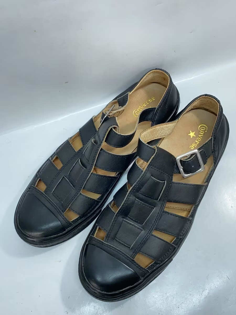 CONVERSE Sandals, 25cm, Black Leather, 38001520 thumbnail 2