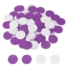 200 Pcs Adhesive Felt Circles 25mm 1" Circle Stickers Light Purple/White