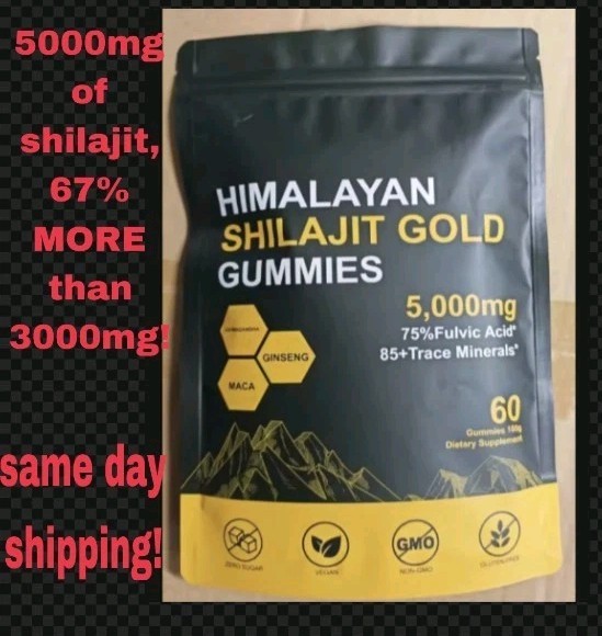 (1) Himalayan Gold Shilajit 5000mg Gummies 60  Pure SHILAJIT