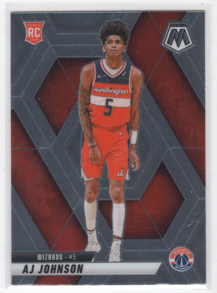 #215 2024-25 Panini Mosaic BASE __ AJ Johnson RC Wizards