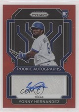 2022 Panini Prizm Rookie Auto Red Prizm 53/99 Yonny Hernandez #RA-YH Auto 3a1