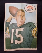 1968 Topps Football Poster Insert #14 Bart Starr Green Bay Packers Quarterback