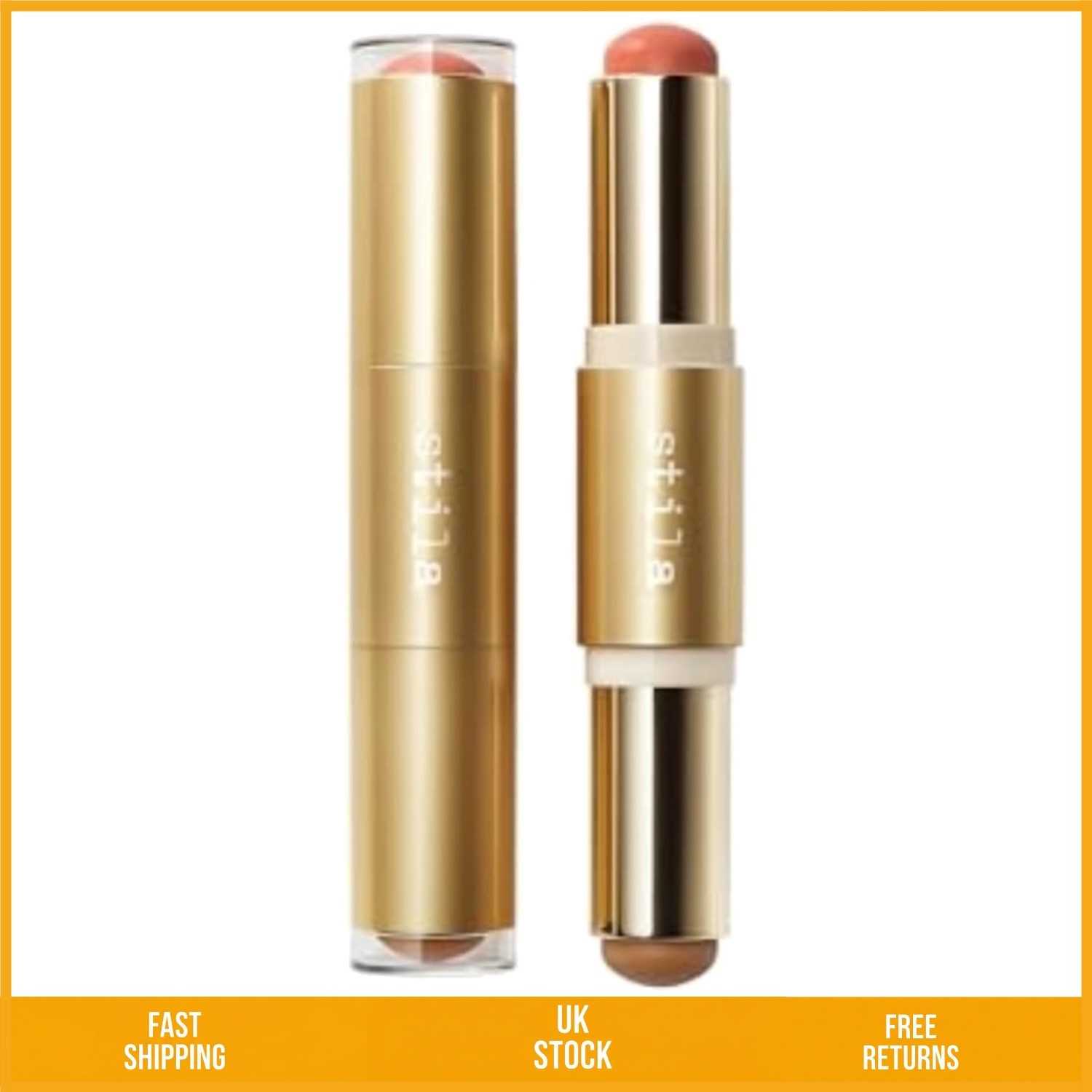 Dewy Hydrating Gel Blush and Bronzer Dual Cheek Stick Apricot Golden 9.46g
