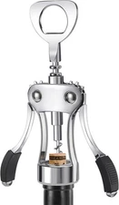 KORCCI Wine Opener, Bottle Zinc Alloy Wing Corkscrew Silver 