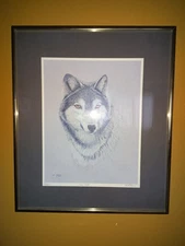Lee Jared Gray Wolf Lithograph Signed Numbered
