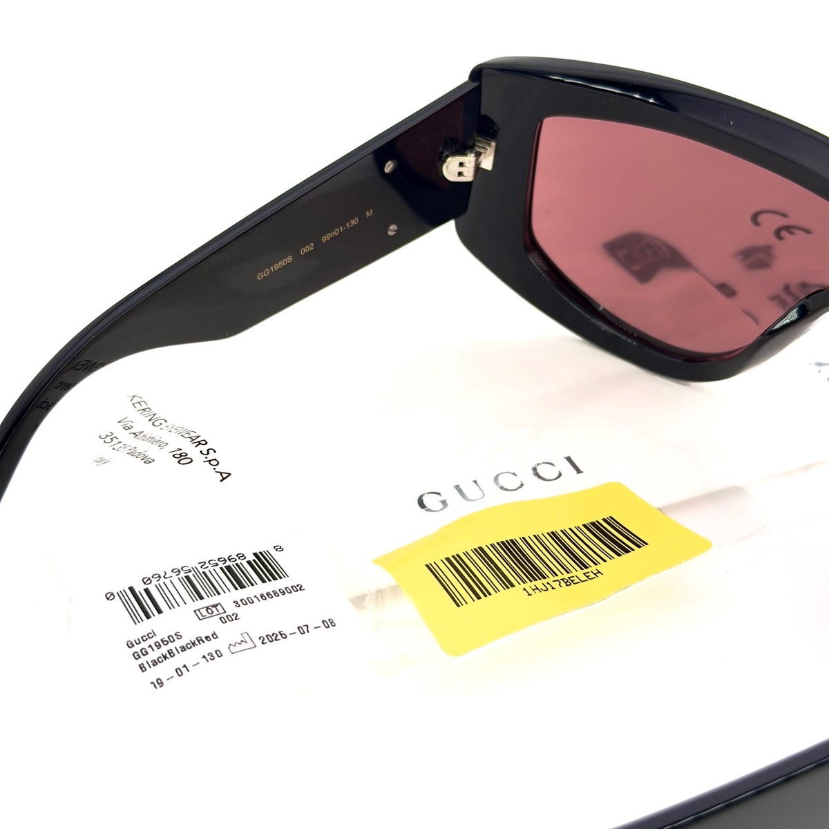 NEW GUCCI GG1950S 002 WOMEN BLACK RED SUNGLASSES GUCCI GG1950S 002 99 SUNGLASSES main image 4