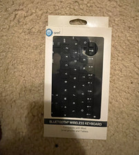onn Bluetooth Wireless Mini Portable Keyboard Black English QWERTY Layout