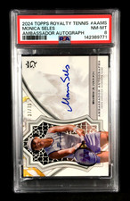 PSA 8 Monica Seles 2024 Topps Royalty Tennis AMBASSADOR /75 Auto