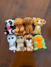 Ty Beanie Boos Lot of 8 - Tabitha the Cat, Dougie the Dog More - 6" Plush