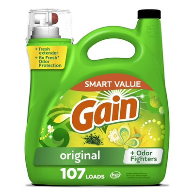 Gain Laundry Detergent Liquid Original Scent 154 Fl Oz 107 Loads