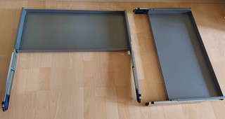 USM Haller Auszug Ausziehtablar Auszugwanne 75 x 35 cm mittelgrau 2 Stück