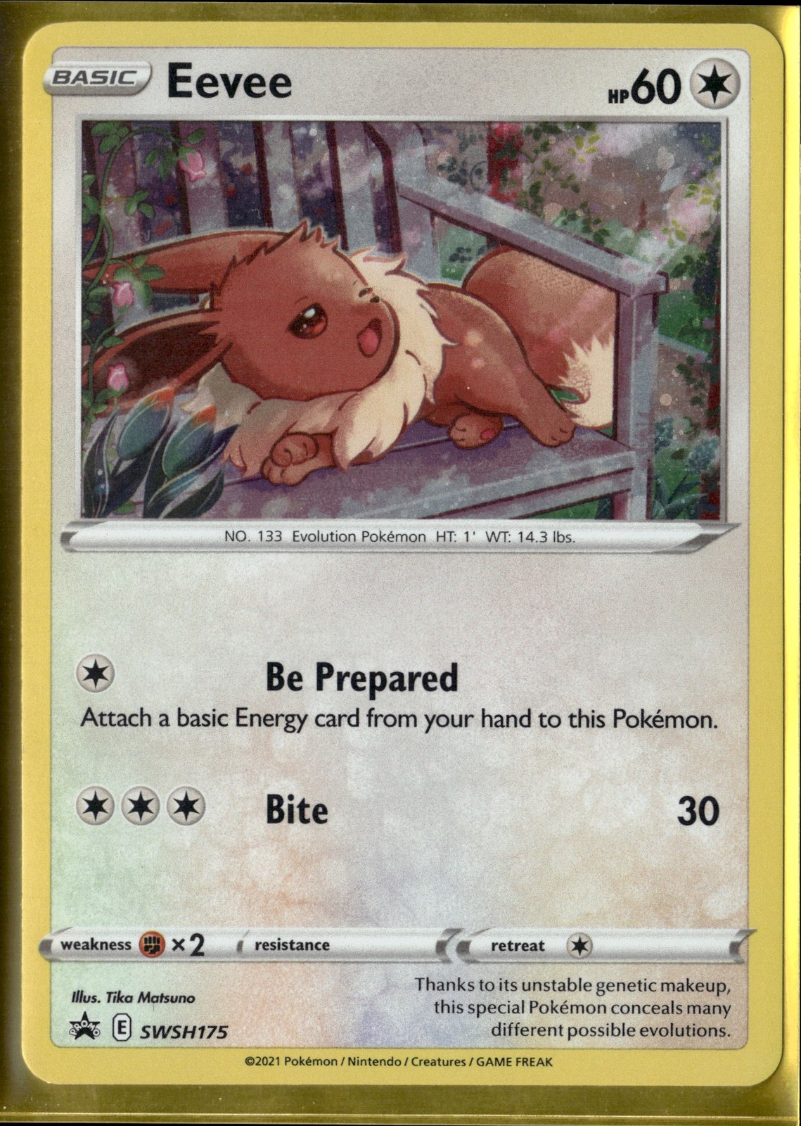 Eevee SWSH175 SWSH Black Star Promos Holo Promo Near Mint Pokemon TCG