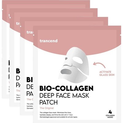 Trancend  Real Deep Collagen Face Mask for Korean Skin 1 Count (Pack of 4)