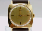 VINTAGE TIMEX SPRITE  SQUARE GOLD PLATED WATERPROOF MANUAL WATCH 30MM WORKING