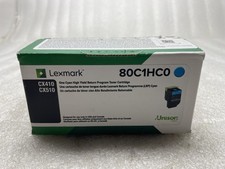 GENUINE OEM SEALED LEXMARK HI-YLD CYAN TONER CARTRIDGE 801HC CX410 CX510 80C1HC0