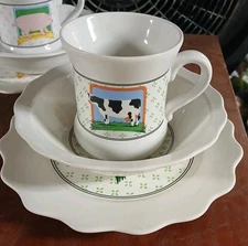 Vandor Country Collection Cow 3pc Set