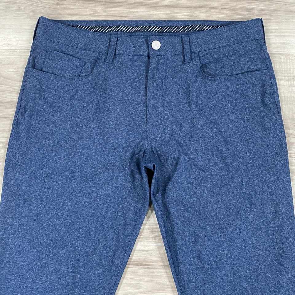 Bonobos Golf Pants Men 35x32 Blue Stretch Chino Performance Athletic Nylon Blend - Image 2 of 4