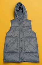 NEW ZARA HOODED HEAT-SEALED PUFFER VEST SIZE 9/10 YOUTH KIDS GIRLS NEW GRAY NWT