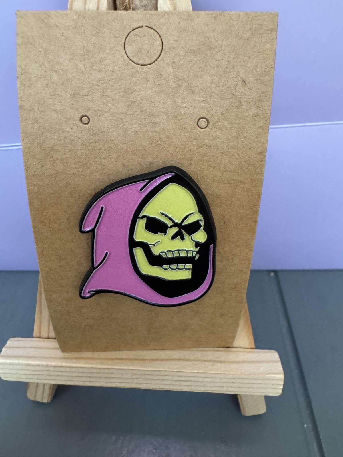 Masters Of The Universe Skeletor Hood Enamel Lapel Pin Pink Cartoon Badge