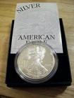 2002 W U.S. Mint American Eagle 1oz Silver Proof $1 Dollar Coin with Box and COA