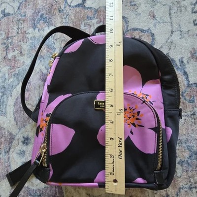 Kate Spade Black &Pink Floral Backpack Dawn Grand Flora  display picture 2