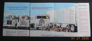 1972 White Motor Freightliner Truck poster ad contest sexy model boots shorts
