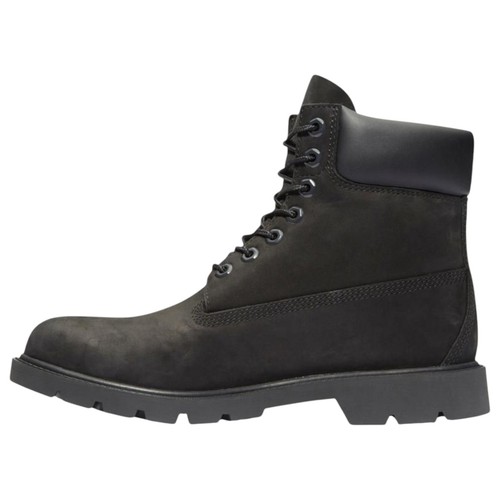 Timberland Mens 6-Inch Black Nubuck Classic Waterproof Boots - Picture 2 of 9
