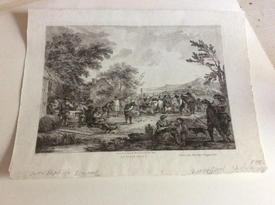 "Le Petit Palet" Kupferstich/Radierung um 1755 OOL - Bild 1 von 3