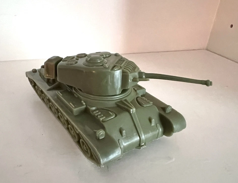 MARX BATTLEGROUND - EE. UU. TANQUE - OLIVA MONÓTONO - MUY BUENO - ARTÍCULO IMPRESCINDIBLE Foto 3 de 4