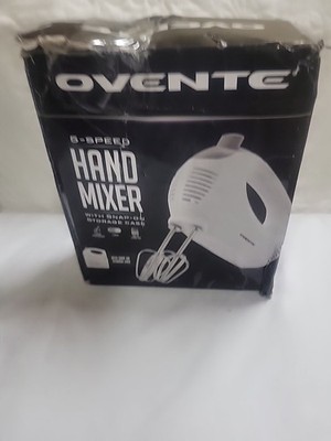  Ovente Portable 5 Speed Mixing Electric Hand Mixer with Beater lightly used