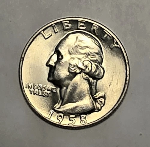1958 D Washington Quarter - Brilliant Uncirculated - 90% Silver