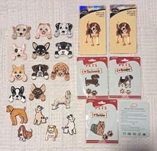 New Lot 22 Embroidered Puppy Dogs Iron On Appliques Patches Multiple Breeds