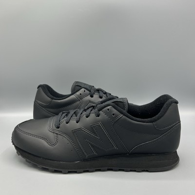 New Balance 500 Sneakers Black Leather Casual Shoes Trainers UK