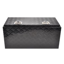 36''Black Aluminum Tool Storage Box Fit For Pickup Truck Bed + Lock MT018004