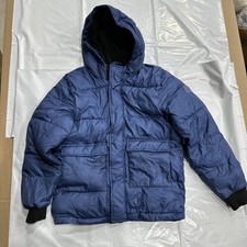 Abercrombie  Fitch Puffer Jacket Kids 15-16 Years Blue Full Zip Hooded CEB268